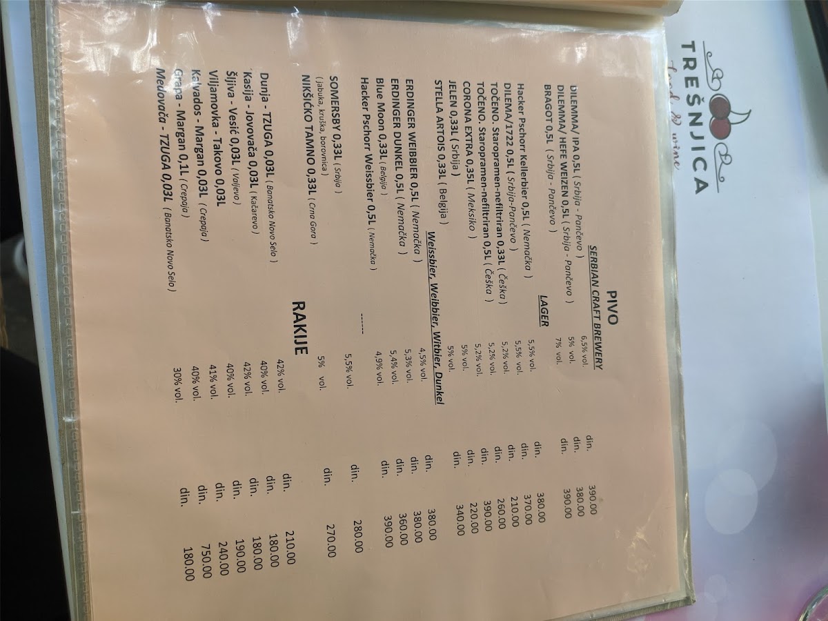 Menu Restaurant 'trešnjica'-3