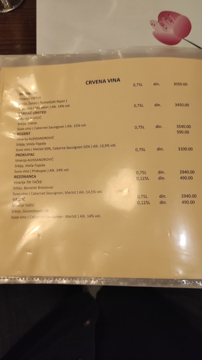 Menu Restaurant 'trešnjica'-5