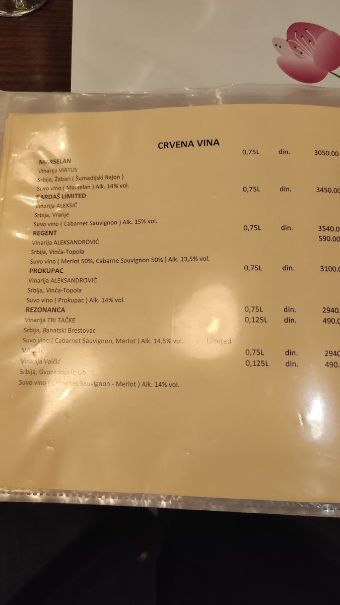 Menu Restaurant 'trešnjica'-8